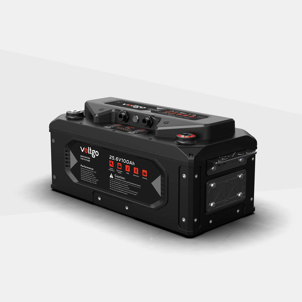 VoltGo Elite Series 25.6V 100Ah LiFePO4 Battery (VLRV2560B)