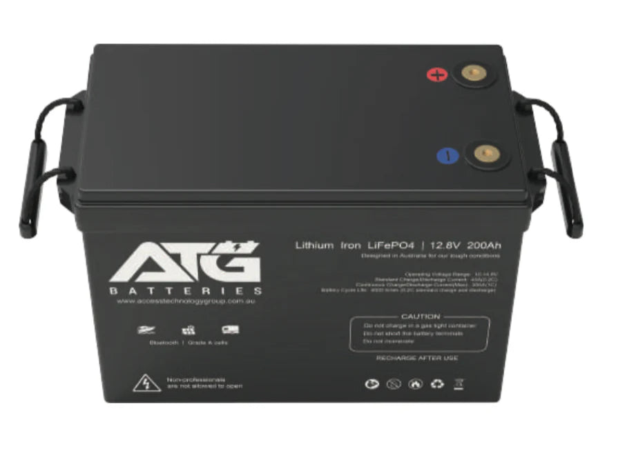 ATG 12V 200AH LifePo4 Lithium Battery, with Bluetooth