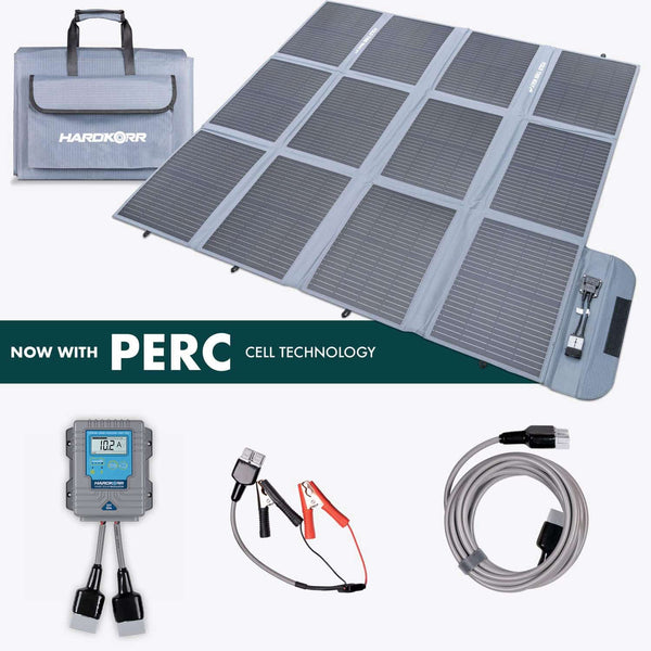 Hardkorr 300W Portable Solar Blanket with 20A Lithium-Compatible Regulator