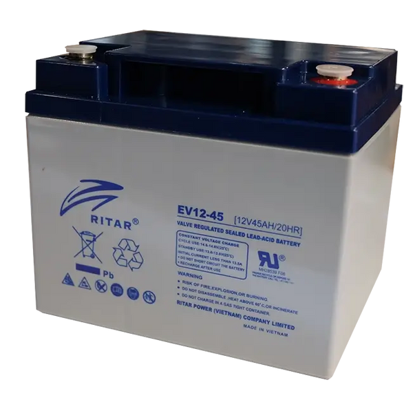 Ritar EV12-45 12V 45Ah AGM Deep Cycle Battery – EV Series
