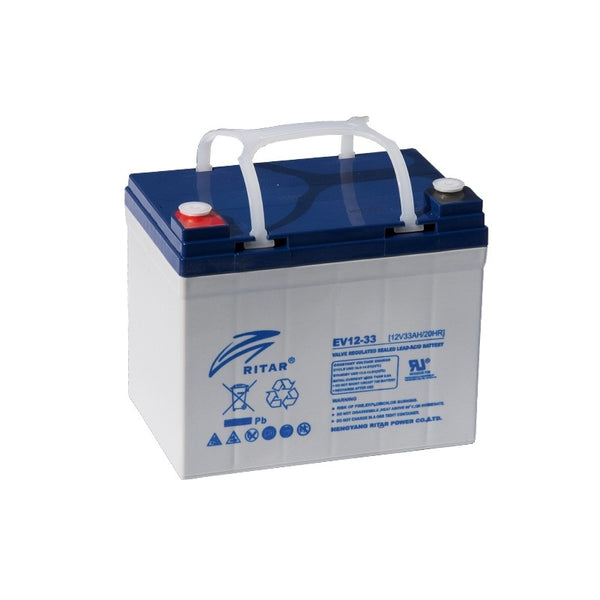 Ritar EV12-33 12V 33Ah AGM Deep Cycle Battery – EV Series