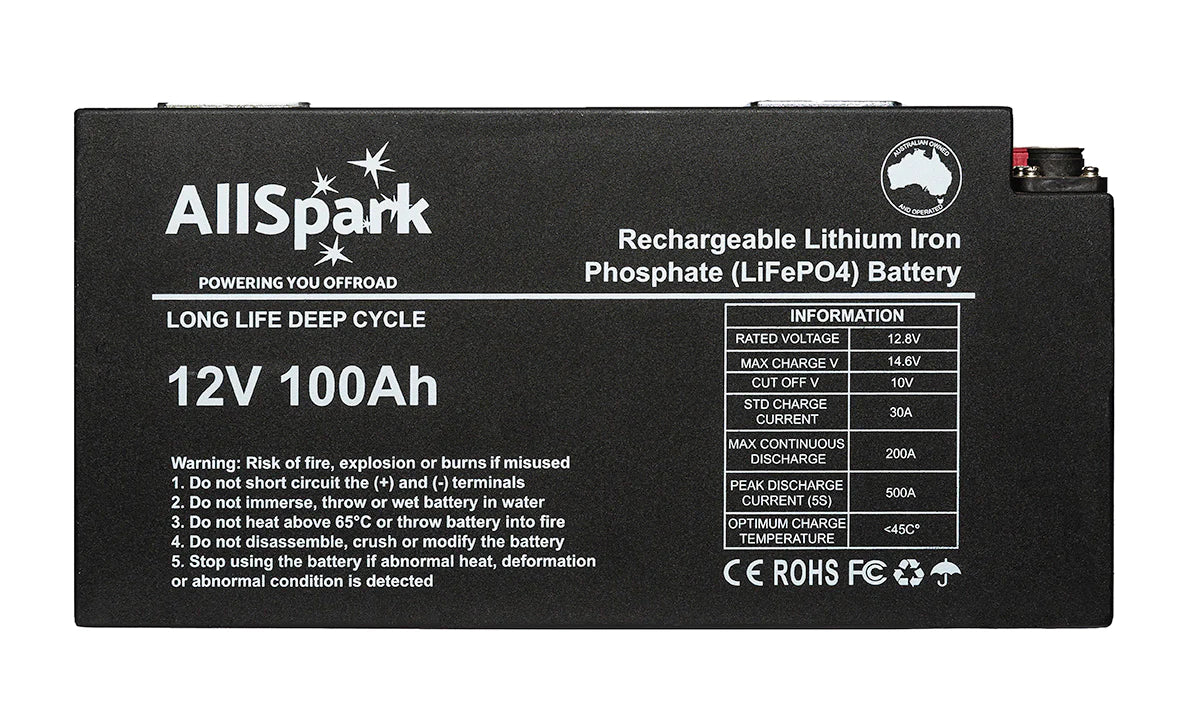 ALLSPARK SLIMLINE 12V 100AH 200/500A LITHIUM BATTERY Townsville