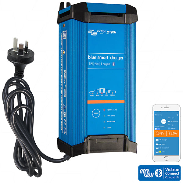 Victron Blue Smart IP22 SLA/LiFePO4 Charger 12V 20A Single Output