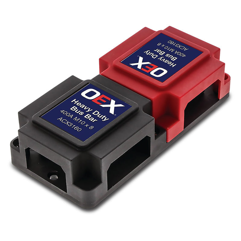 OEX 400a Red / Black Heavy Duty Bus Bar Box