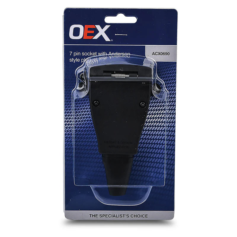 OEX 7 Pin Trailer Socket with Anderson Plug