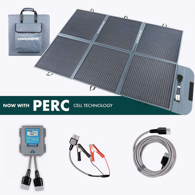 Hardkorr 200W Portable Solar Blanket with 15A Lithium-Compatible Regulator