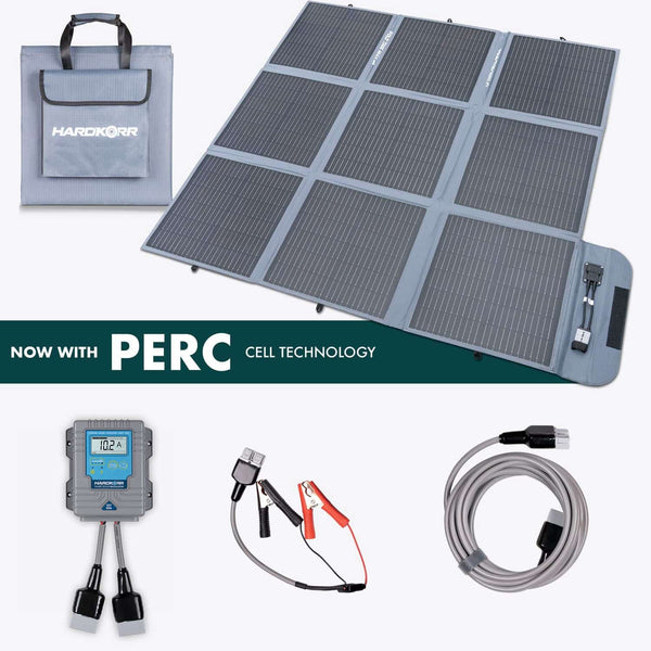 Hardkorr 250W Portable Solar Blanket with 20A Lithium-Compatible Regulator