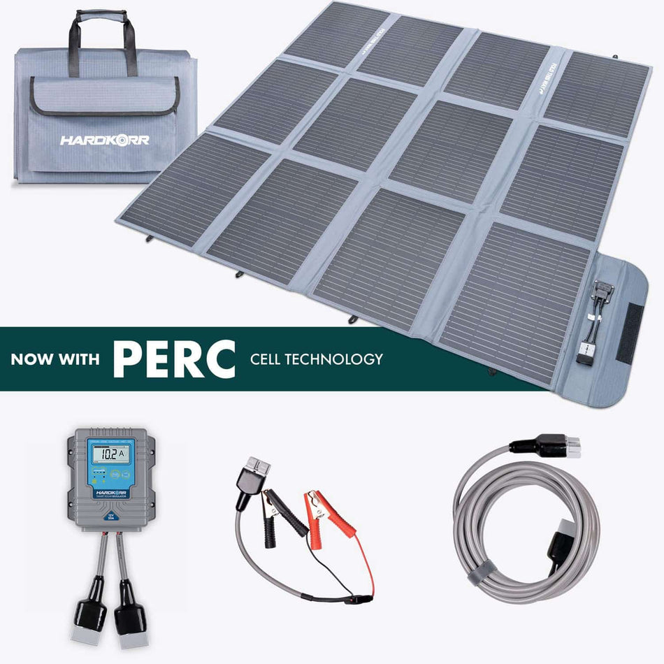 Hardkorr 300W Portable Solar Blanket with 20A Lithium-Compatible Regulator