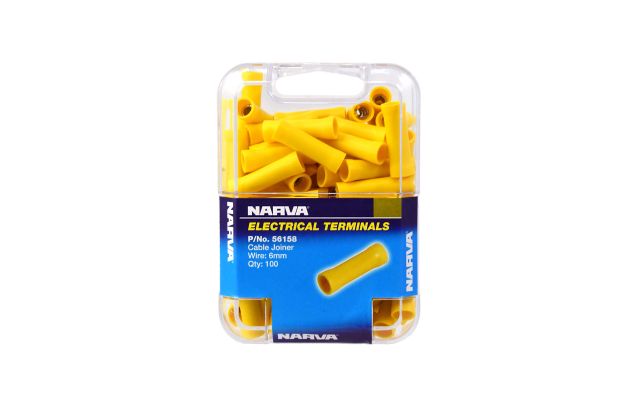 Narva 56158 female insulated cable joiner yellow 6mm