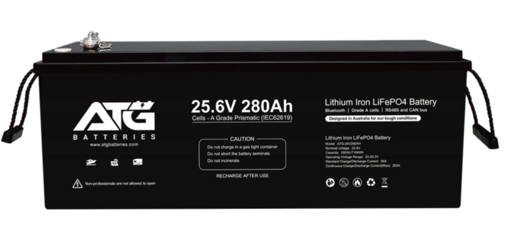 ATG 24V 280Ah lithium battery terminals