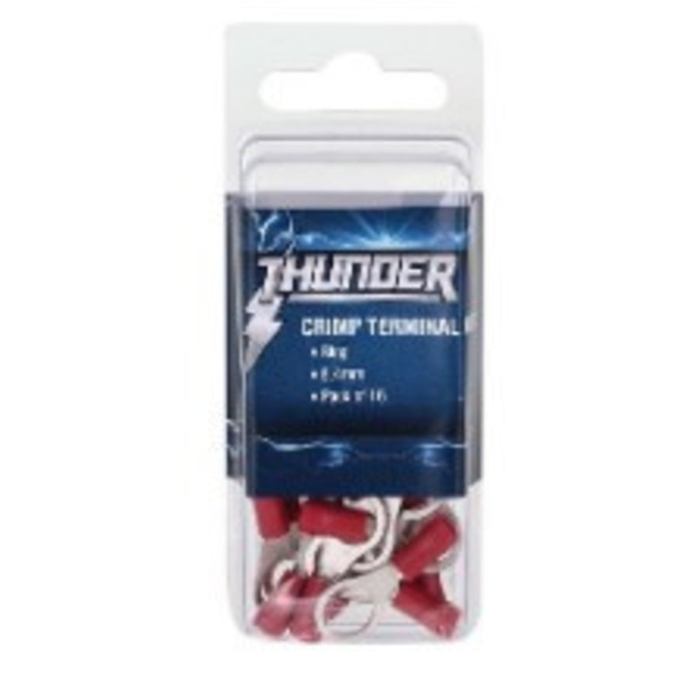 OEX Crimp Terminal Ring Red ID 8.4mm Vinyl 100 Pce
