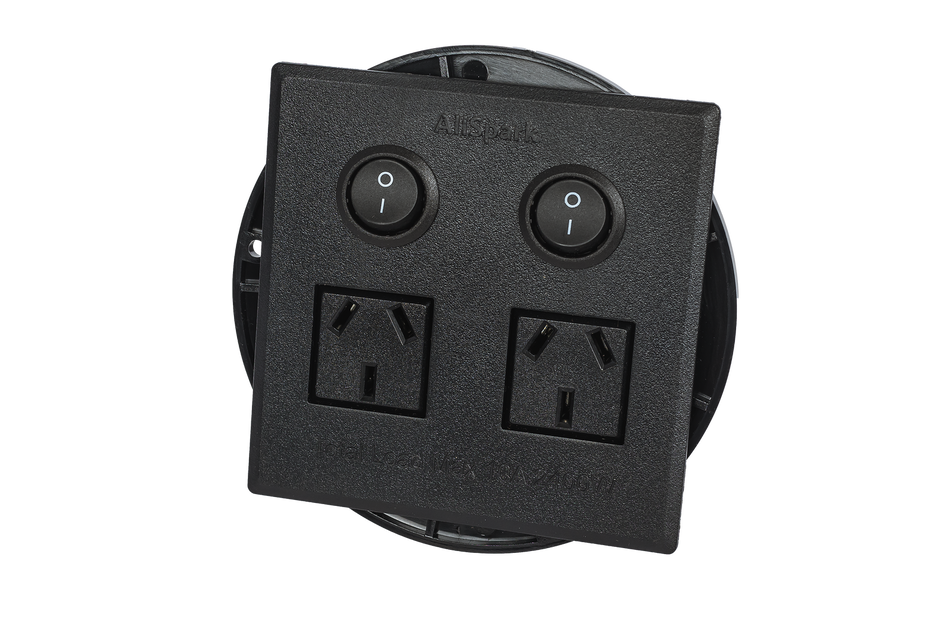 Allspark Dual Flush Mount Plate (black)