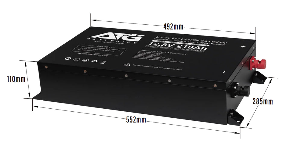ATG 12V 210AH LifePo4 Lithium Battery w/bluetooth