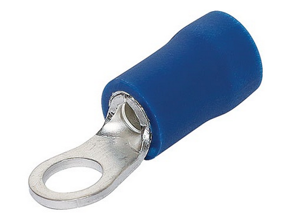 OEX Crimp Terminal Ring Blue ID 4.3mm Vinyl 100 Pce