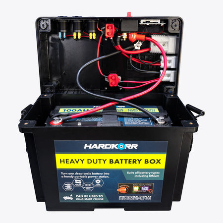 Hardkorr Heavy Duty Battery Box - open