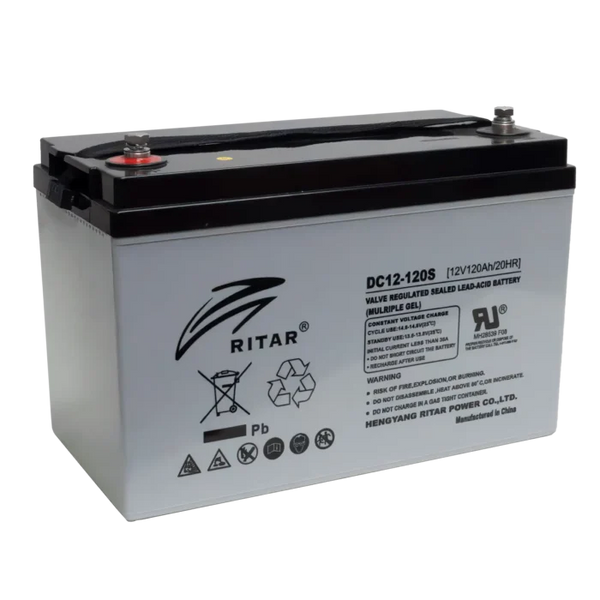 Ritar DC12-120 12V 120Ah AGM Deep Cycle Battery – DC Series