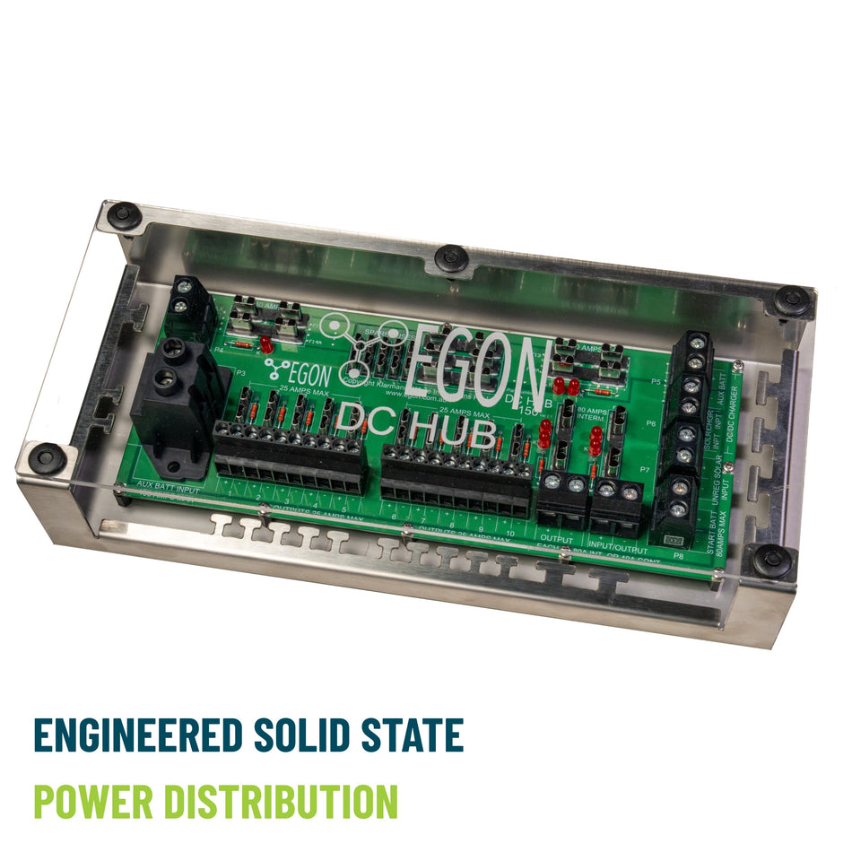 Egon DC-Hub power distribution hub with integrated fuse box