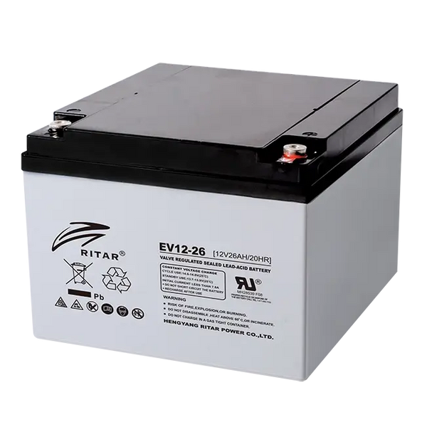 Ritar EV12-26 12V 26Ah AGM Deep Cycle Battery – EV Series