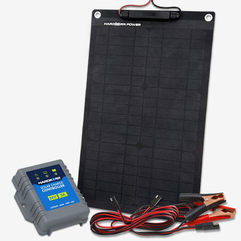 Hardkorr 15W Solar Trickle Charger 24V — Croc Skin