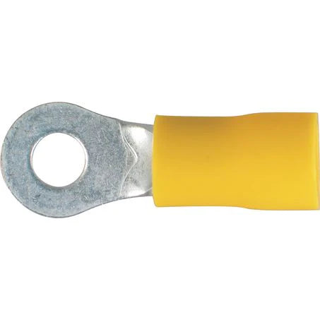 OEX Crimp Terminal Ring Yellow ID 4.3mm Vinyl 100 Pce