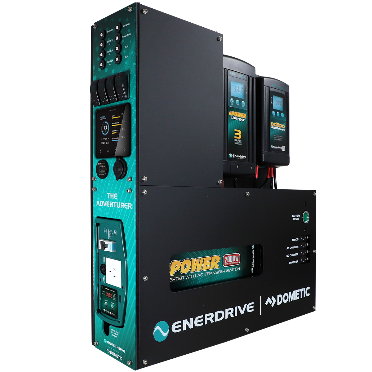 Enerdrive Adventurer Power System Right with Simarine K-ADVENTURER-02-R