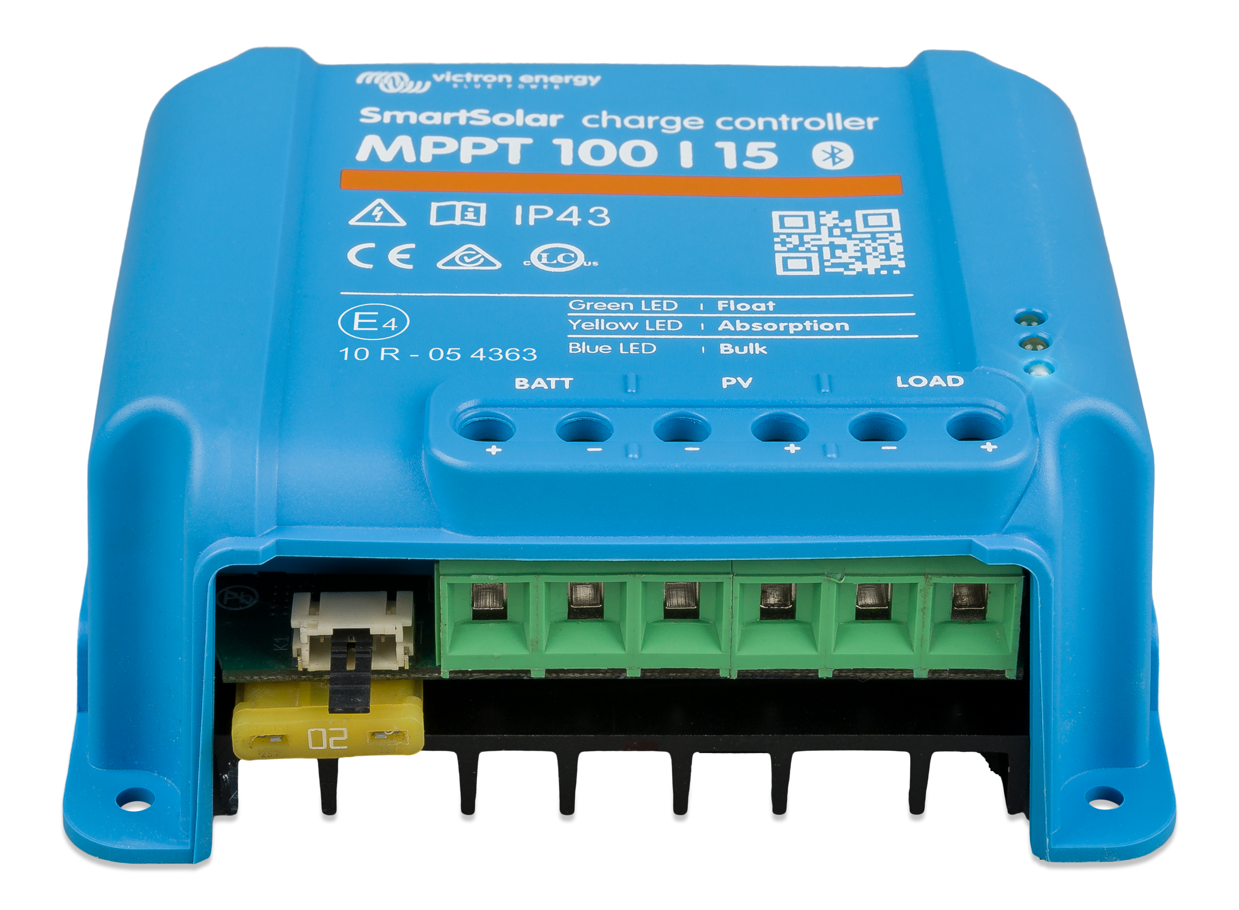 Victron SmartSolar MPPT 100/15 solar charge controller front view
