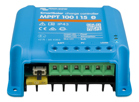Victron SmartSolar MPPT 100/15 solar charge controller front view