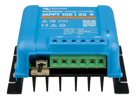 Victron SmartSolar MPPT 100/20 solar charge controller front view