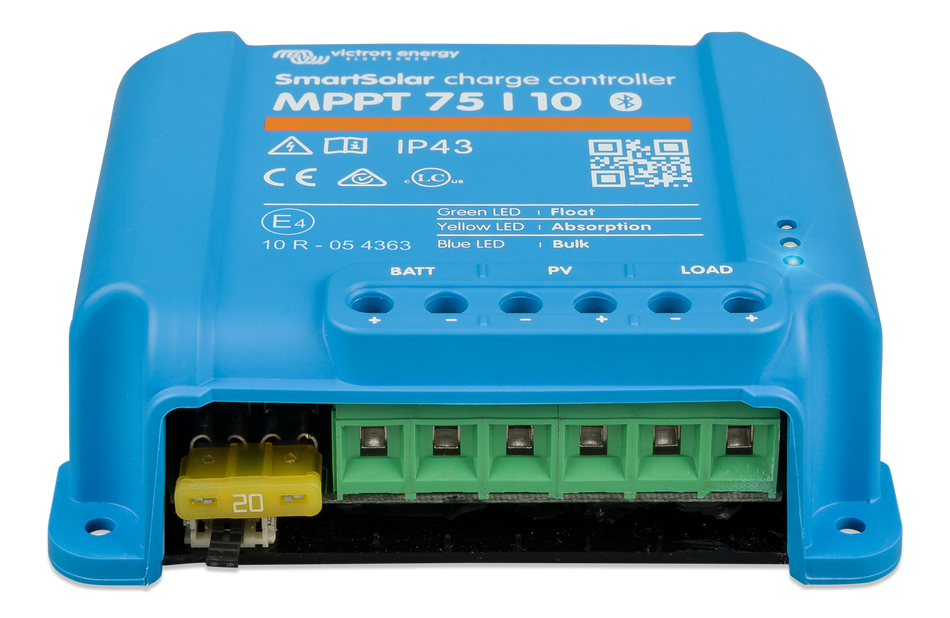Victron SmartSolar MPPT 75/10 solar charge controller front view
