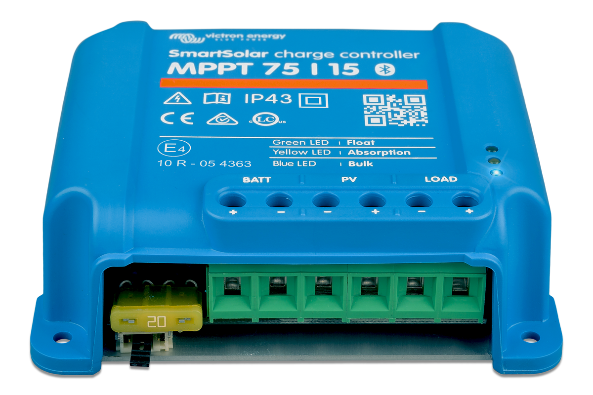 Victron SmartSolar MPPT 75/15 solar charge controller front view