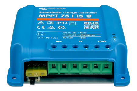 Victron SmartSolar MPPT 75/15 solar charge controller front view