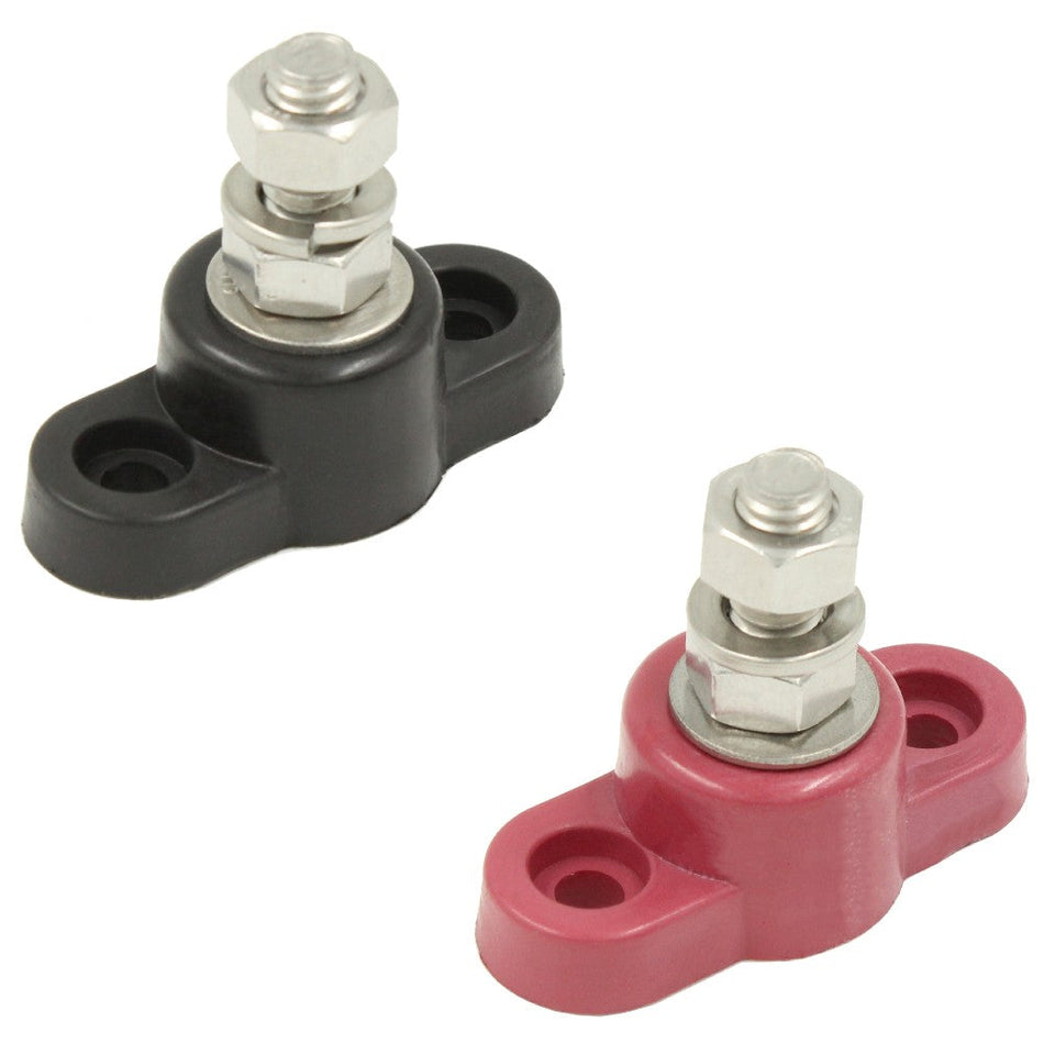 Single M8 Terminal Post/Bus Bar - (Black )
