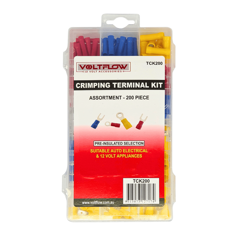 Voltflow insulated terminal kit 200 piece assorted
