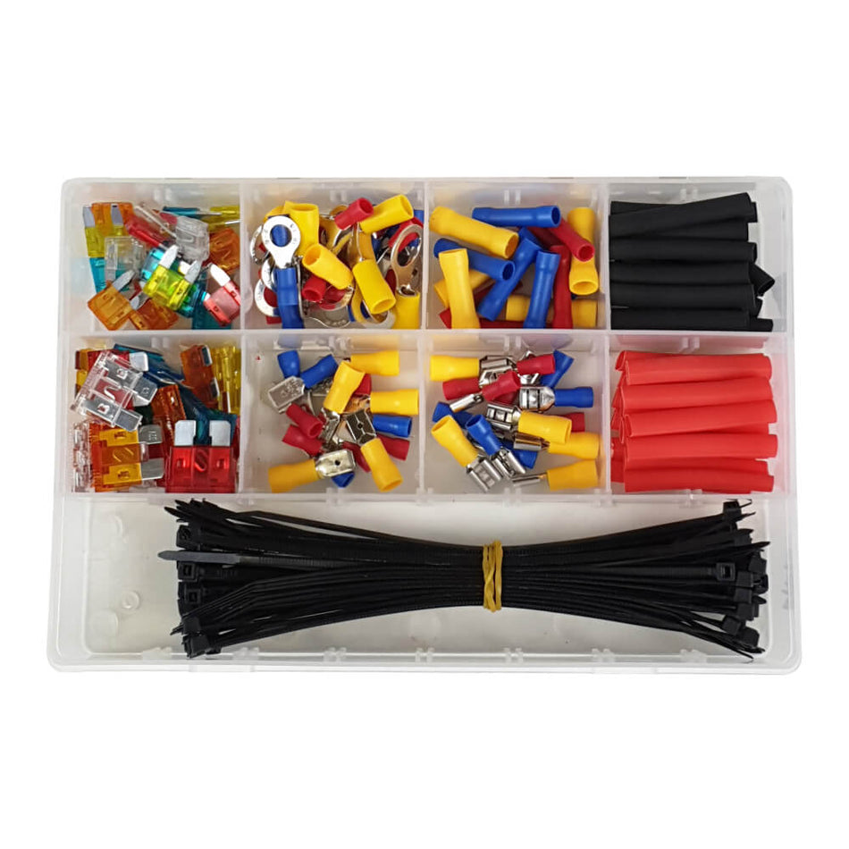 Voltflow electrical assortment kit 213 piece terminals and cable ties