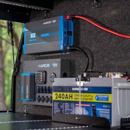 Hardkorr 40A Control Hub installed in 4WD canopy - lifestyle installation shot