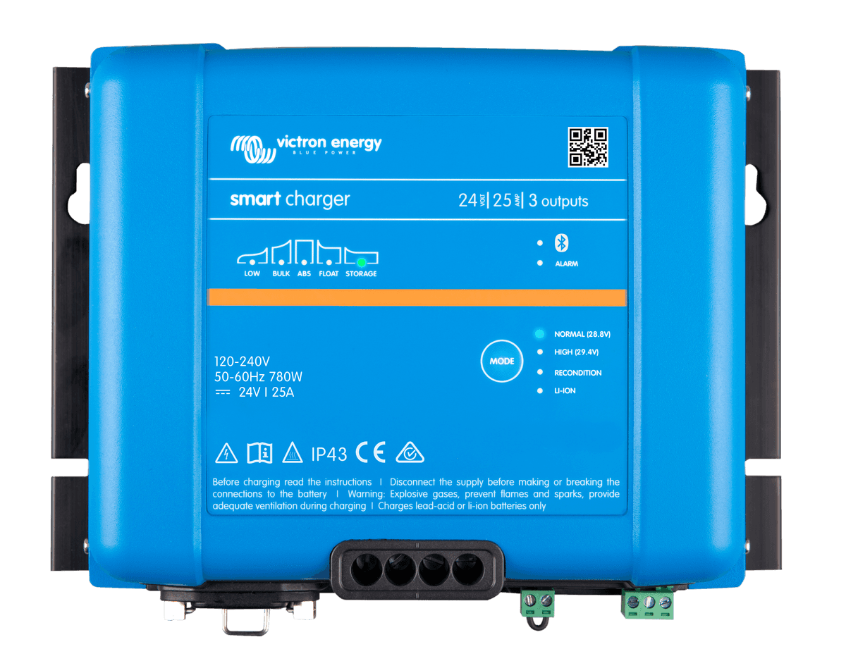Victron Smart IP43 Charger 24V 25A (3 Outputs)