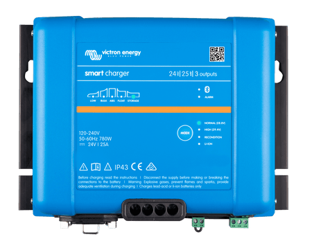 Victron Smart IP43 Charger 24V 25A (3 Outputs)