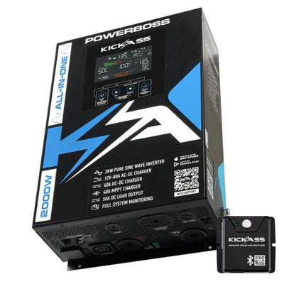 KickAss PowerBoss 2000W All-in-One Power System with Bluetooth and Plug & Play Kit