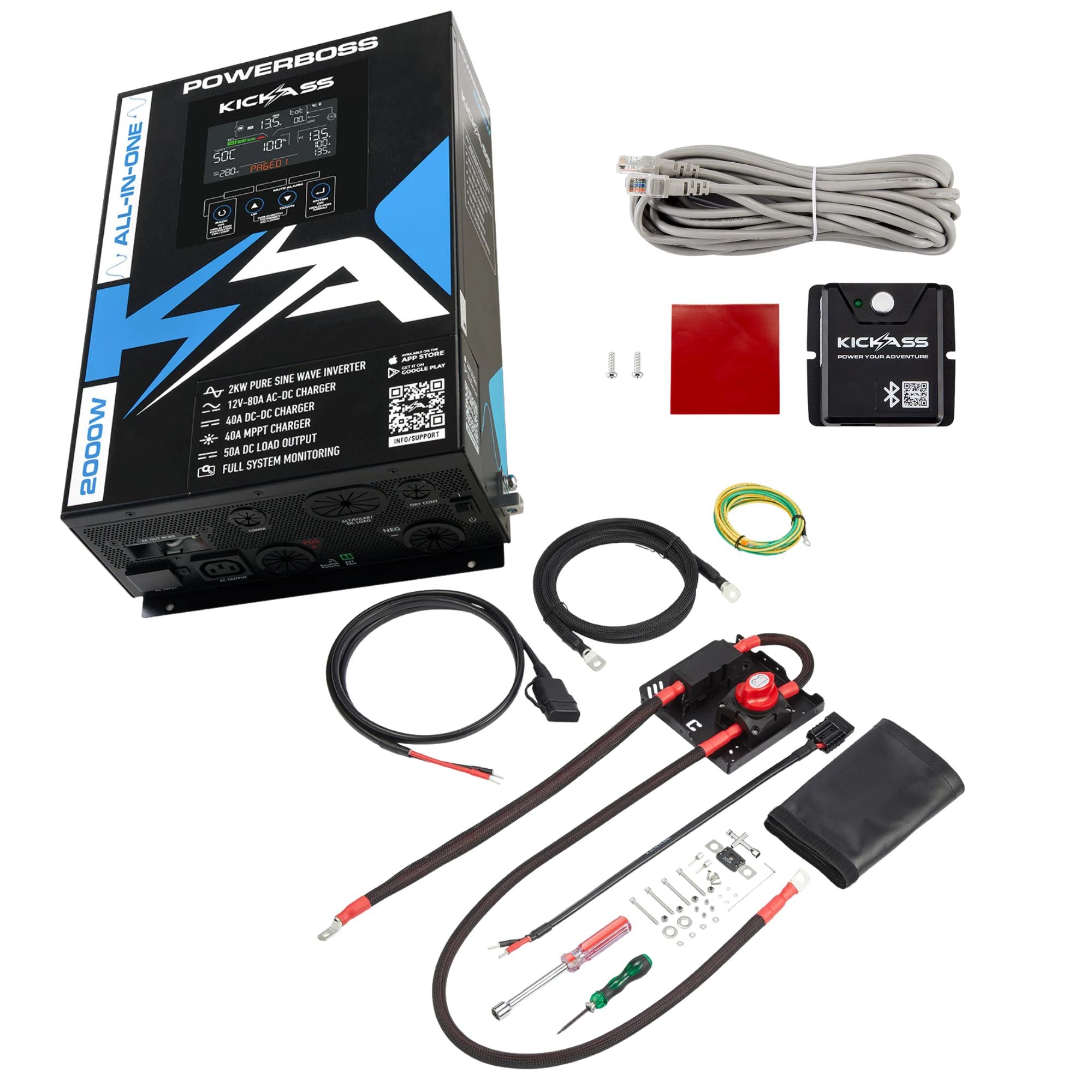 KickAss PowerBoss 2000W All-in-One with Bluetooth