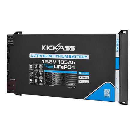 KickAss Smart 12V 105Ah Ultra Slimline Lithium Battery