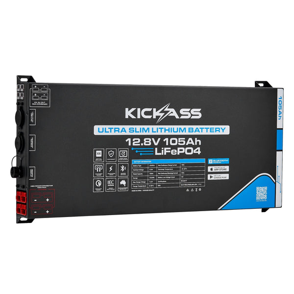 KickAss Smart 12V 105Ah Ultra Slimline Lithium Battery