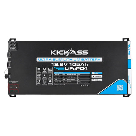 KickAss Smart 12V 105Ah Ultra Slimline Lithium Battery