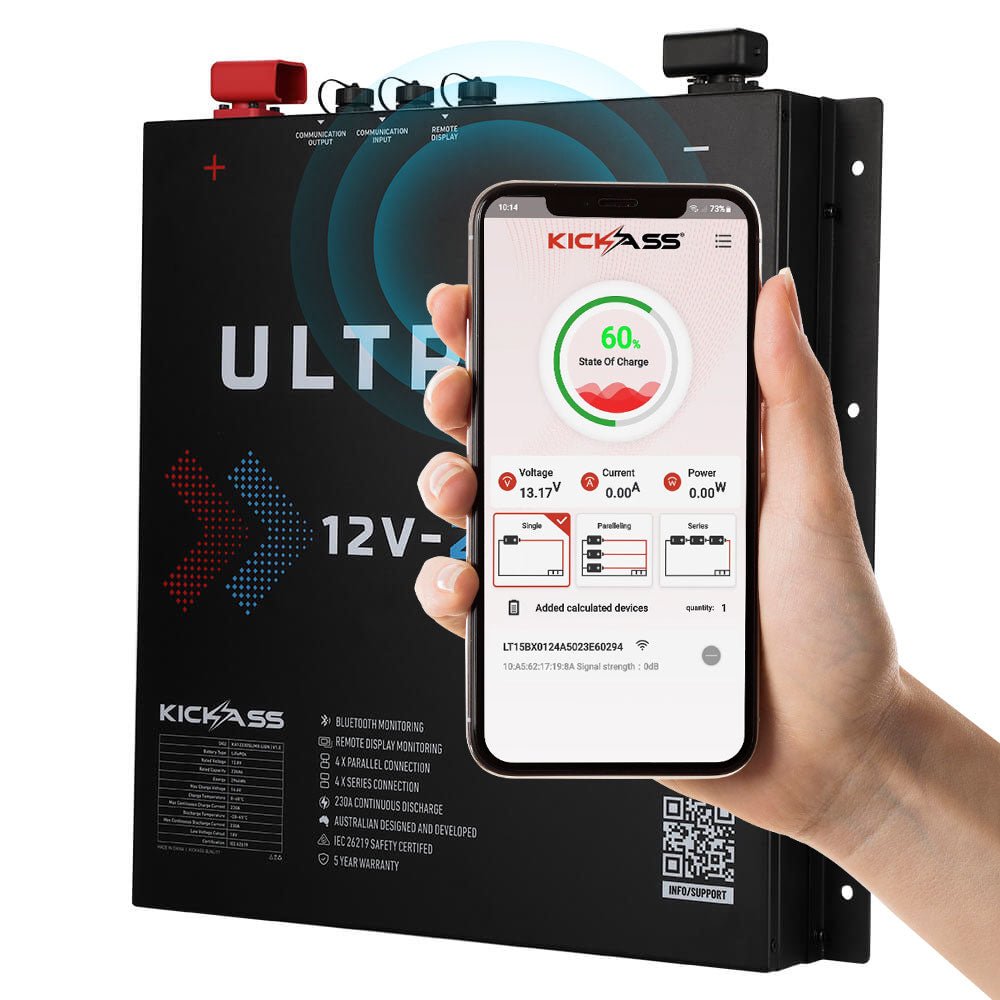KickAss Smart 12V 230Ah Ultra-X Lithium Slimline Battery