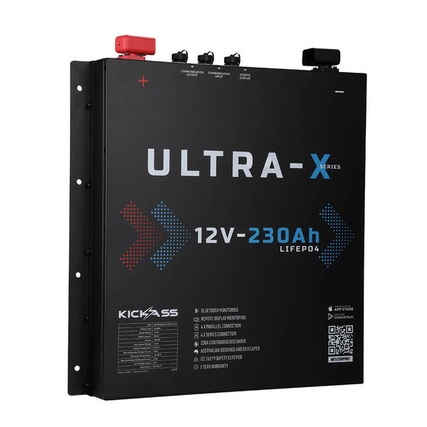 KickAss Smart 12V 230Ah Ultra-X Lithium Slimline Battery