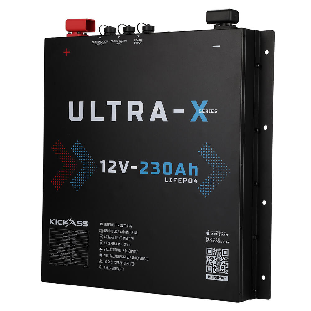 KickAss Smart 12V 230Ah Ultra-X Lithium Slimline Battery