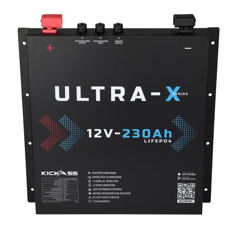 KickAss Smart 12V 230Ah Ultra-X Lithium Slimline Battery