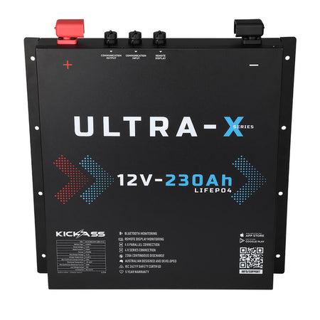KickAss Smart 12V 230Ah Ultra-X Lithium Slimline Battery
