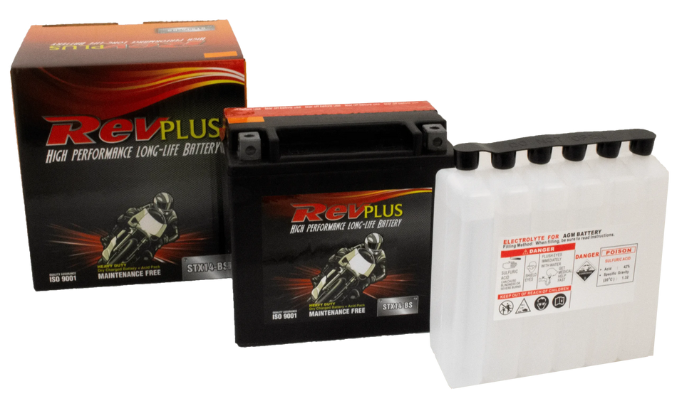 STX14L-BS REV Plus Motorcycle Battery