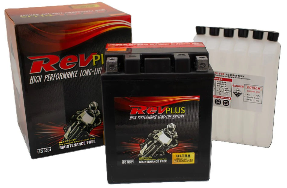 STX14AHL-BS REV Plus Motorcycle Battery