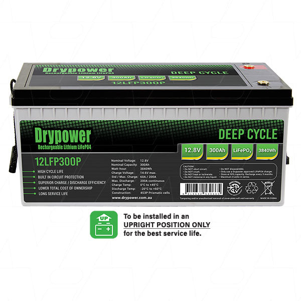12.8V 300Ah lithium iron phosphate (LiFePO4) rechargeable battery